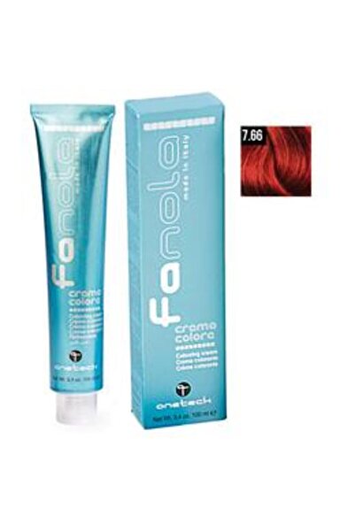 Fanola Vopsea Crema Permanenta 7.66 Blond Rosu Intens, 100ml