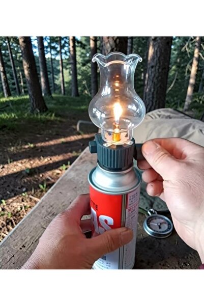 lstri Taşınabilir Cam Fanuslu Gazlı Kamp Lambası - Kamp, Piknik, Balıkçılık İ...