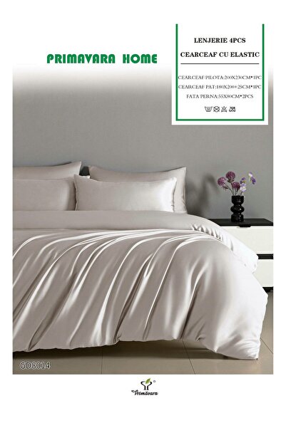 Primavara 4-Piece Soft Touch Satin Lingerie with Stretchy Bed Sheet