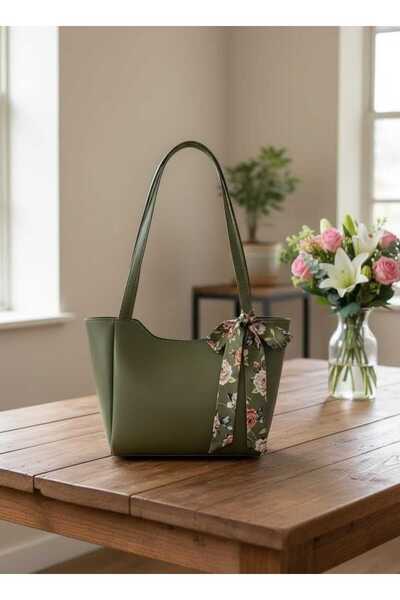 Judour Bags Kadın Fularlı Fermuarlı Ve Çıtçıt Kapamalı Shopper El Ve Omuz Çan...