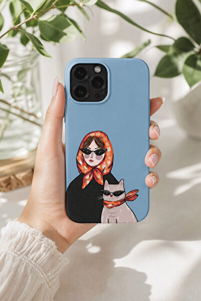 KILIFOLOG iPhone 11 Pro Max Uyumlu Lansman Silikon Kedi Kadın Desenli Darbe E...