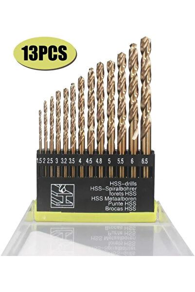 Choice 1.5mm-6.5mm13pc Perfactool 13pc HSS 1.5-6.5mm Round Shank Twist Drill ...