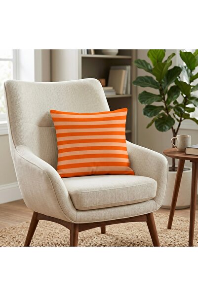 MİNOZA Colorful Striped Design Modern Decorative Throw Pillow Cover 1 Piece