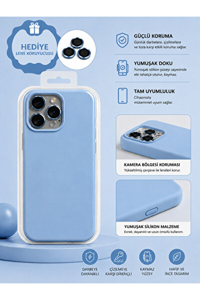 HYPERSOFT Iphone 12 Pro Max (6.7 inç) Uyumlu İçi Kadife Dışı Leke Tutmaz Prem...