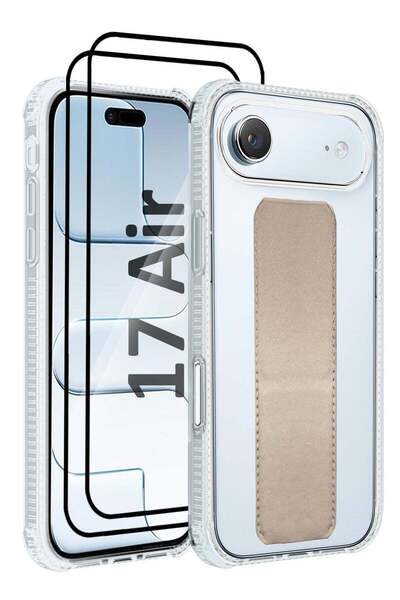 CATANES 3 Packs Finger Grip Clear Case Cover for iPhone 17 Air with Kickstand...