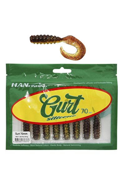 Hanfish Gurt 70 7cm Silikon Yem 8 Adet SBGT626 Red Wing