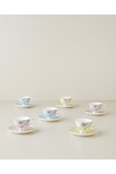 English Home Evelina New Bone China 12 Parça 6 Kişilik Kahve Fincan Takımı 90...
