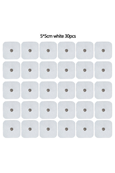 Choice3 30pcs 15bag white Reusable Self-Adhesive TENS Electrodes Pads for Mus...