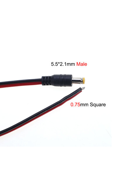 Choice5 0.75 Male YuXi 1 Piece 5.5x2.1mm Male Female Plug 12V DC Power Pigtai...