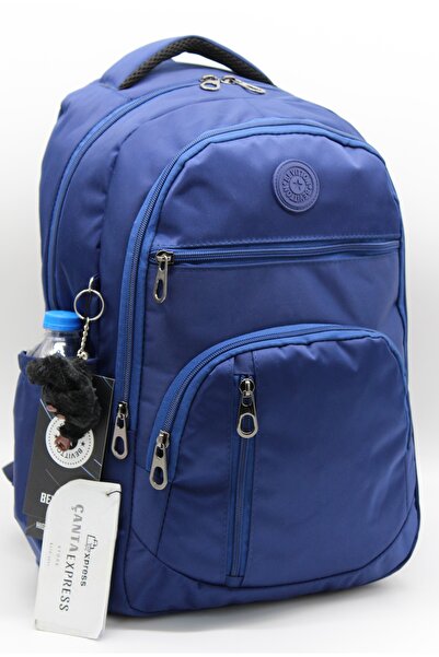 Bevitton Unisex School Backpack Navy Blue Waterproof Fabric Large Size Middle...