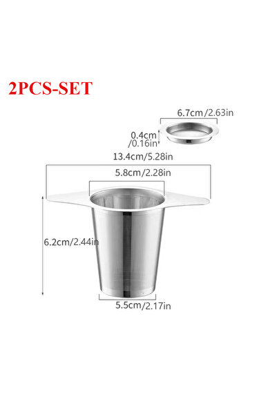 Choice 2PCS-SET 2Pcs Stainless Steel Tea Strainer & Base, Tea Filter for Cup ...