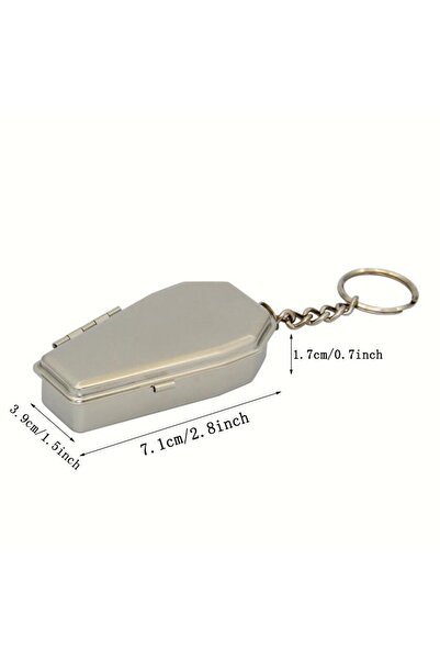 Choice silver Mini Casket Ashtray with Keychain Stylish Windproof Metal Cool ...