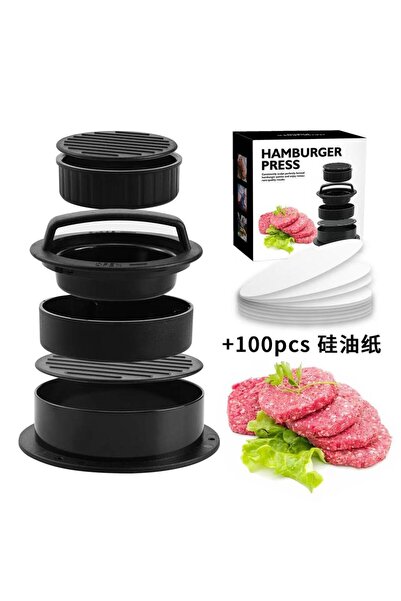 Choice1 Box Set A 3 in1Hamburger Meat Press Maker Round Shape Non-Stick Stuff...