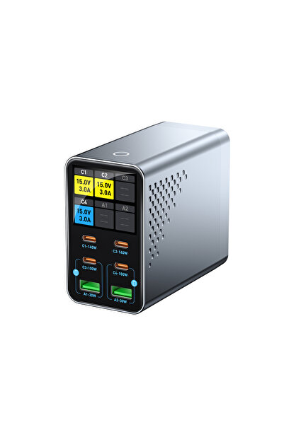 Choice3 EU Black New 140W GaN Smart Multi-Port Desktop Charger PD+QC Multipor...