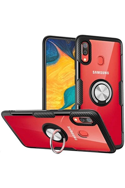 OEM Carbon Clear Ring TPU Samsung Galaxy A10 Μαύρο