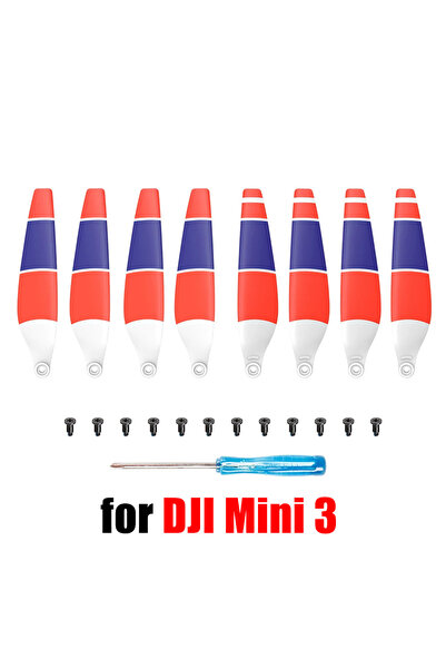 Choice3 مراوح صغيرة حمراء وزرقاء 8 قطع 6030 لطائرة DJI Mini 3/Mini3 Pro بدون ...