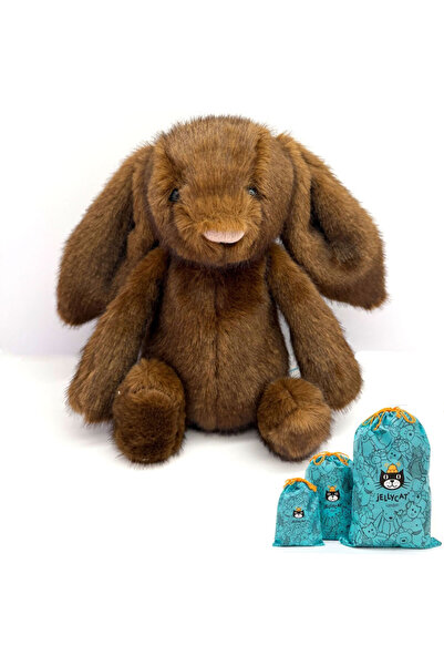 Choice7 أحدث دمية أرنب بني من JC Bonnie Rabbit بطبعة جلد الفهد، مع علامة، آذا...