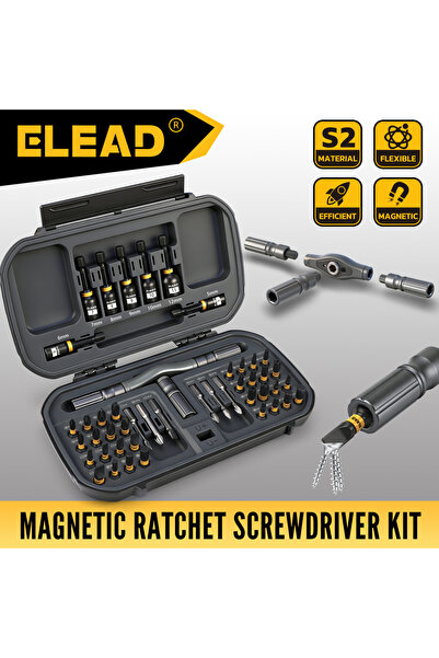 Choice ED 46-in-1 Magnetic Ratchet Screwdriver Set with Bits, Nut Drivers & S...