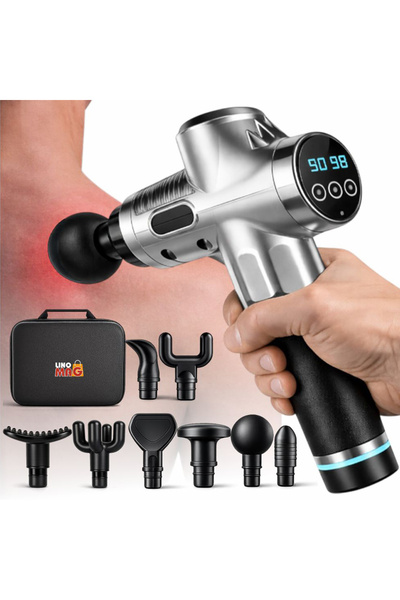 Linomag Aparat profesional de masaj tip pistol Linomag ® 8 capete interschimb...