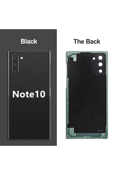 Choice1 غطاء خلفي أسود لهاتف نوت 10 بلس N970F N975F مع غطاء زجاجي خلفي وغلاف ...