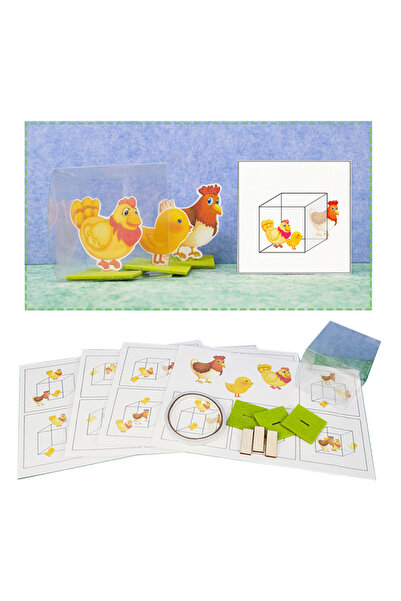 Choice BOS10258 Toddler Montessori Material DIY Math Toy Animal Direction Mat...