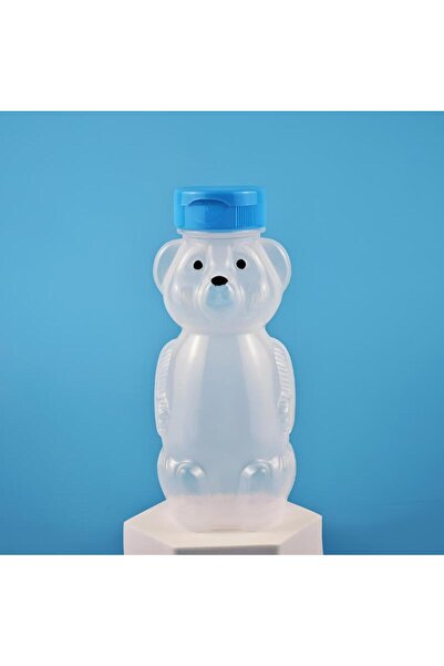 Choice11 Blue Without straw Cute Bear Shaped Bottle Plastic Drink Container C...