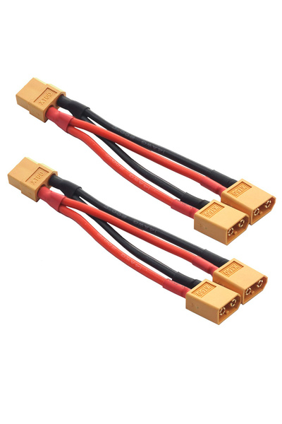 Choice قطعتان من كابل موصل البطارية المتوازي XT60 Y Splitter 12AWG للطائرات ب...