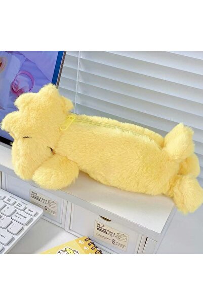 Choice1 MINISO yellow Snoopy Plush Pencil Case Cute Cartoon Pouch Large Capac...