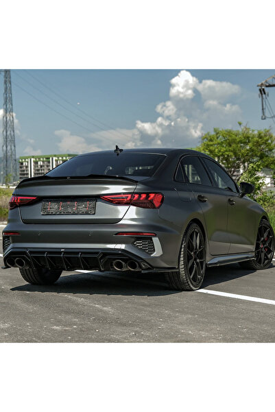 TMZ Garage Audi A3 8Y Sedan S-Line 2020-2024 Arka Difüzör & Flap Seti | Sport...