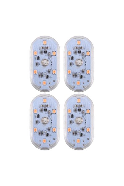 Choice1 4 قطع من مصابيح الأجواء متعددة الألوان للسيارات، إضاءة LED داخلية تعم...