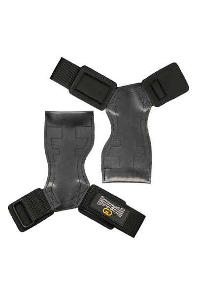 Choice BLACK Weight Lifting Grips (Pair) for Heavy Powerlifting Deadlifts Row...