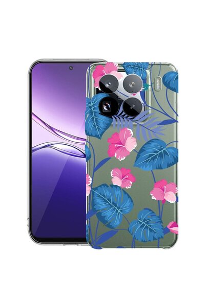 bestcase ¬Æ Husa Clear Slim Silicon Compatibila cu Xiaomi 15 Pro, Tropical Bl...