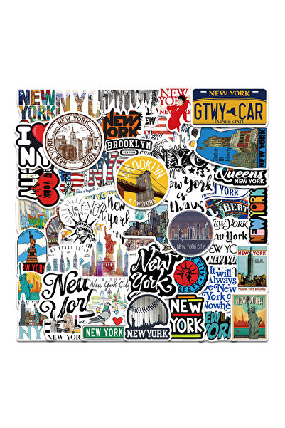 Choice 50PCS 50Pcs NEW YORK Classic Landmark Architecture Graffiti Stickers W...