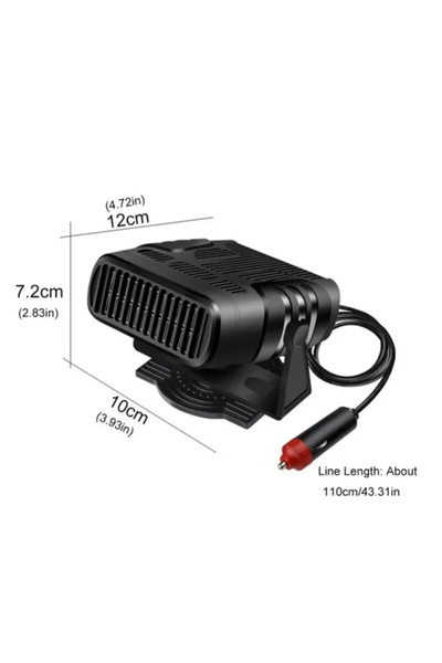 Choice1 24V Electric Car Heater Air Cooler Fan 12V/24V Portable Demister Defr...