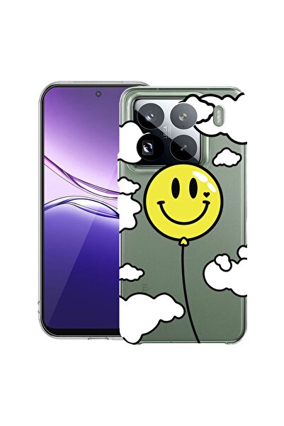 bestcase ¬Æ Clear Slim Silicone Case Compatible with Xiaomi 15, Balloon Smile...