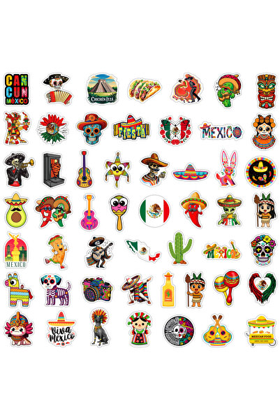 Choice1 50pcs 50/100 Pcs Funny Mexican Taco Food Theme Stickers for Suitcase ...