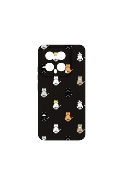 bestcase Husa BestCase¬Æ Premium Silicon, Compatibila Cu Xiaomi 14, Cat Patte...