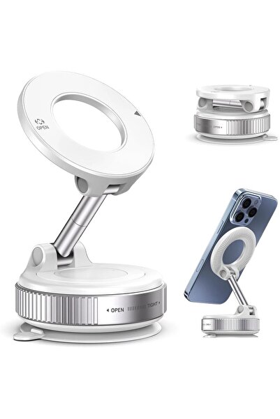 Choice WHITE 2025 Magnetic Phone Holder Magsafe Compatible Vacuum Suction Cup...