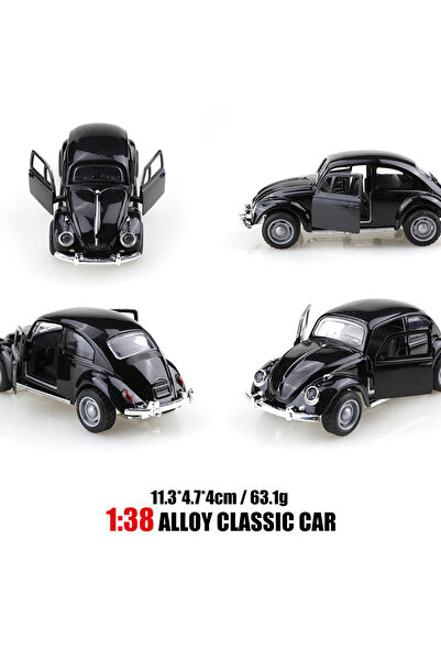 Choice4 Beetle Black Retro Beetle Alloy Car Model Simulation Classic Car Toy ...