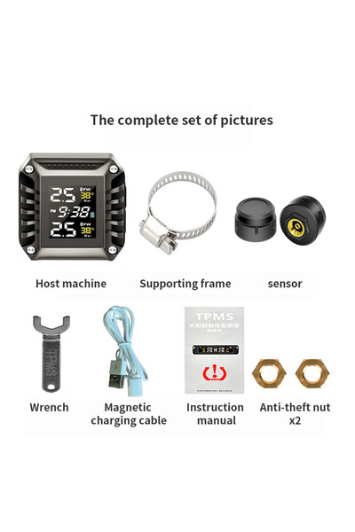 Choice M06 Wireless Motorcycle TPMS With 2 External Sensors Motorbike Tire Pr...