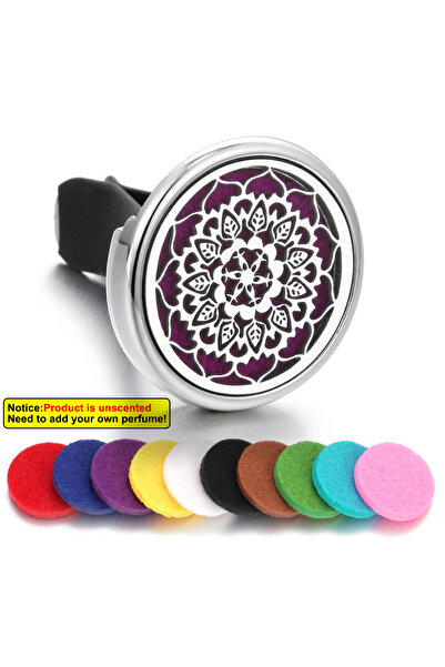 Choice6 XQ202-4-10pcs Pads 1pc Refillable Car Air Freshener Perfume Diffuser ...