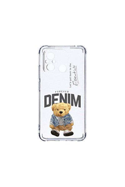 bestcase Противоударен калъф 1.5ММ, съвместим с Xiaomi Redmi 12C, деним стил ...