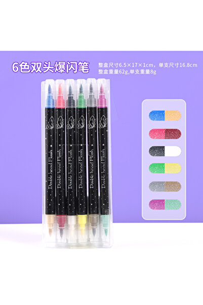 choice2 6 pens 12 color 48/6Colors Double-headed Glitter Acrylic Markers Pain...