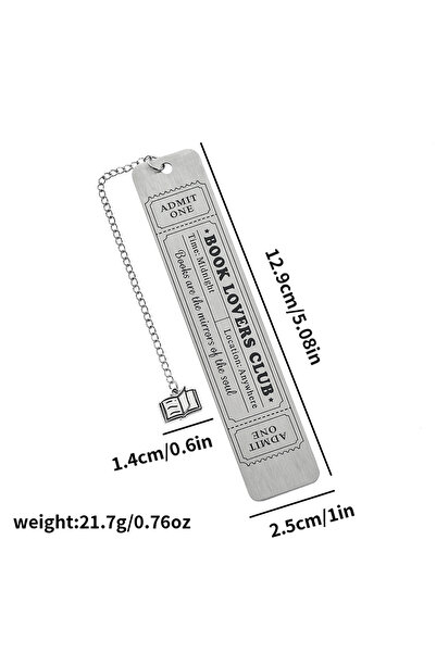 Choice SQ1414 Book Club Book Mark Personalised Metal Bookmarks with Tassels G...
