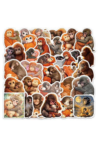 Choice 60Pcs 60Pcs Punch The Monkey Stickers Cartoon Punch Monkey Vinyl Water...