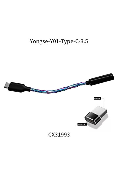 Choice محول TypeC إلى 3.5 ملم CX31993 YONGSE Y01 DAC، محول TypeC إلى 3.5 ملم/...