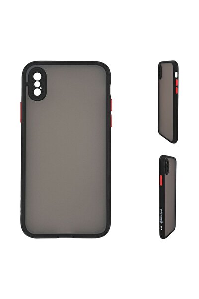 Sonique Θήκη Σιλικόνης Color Button Bumper Apple iPhone XS MAX Μαύρο
