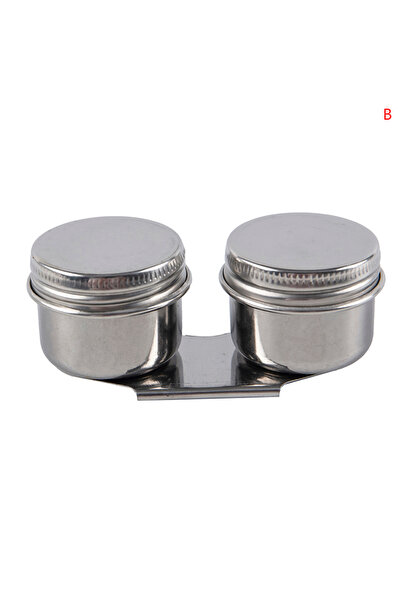 Choice B 1PC Oil Pot Stainless Steel Oil Painting Double Palette Cup Oil Pain...