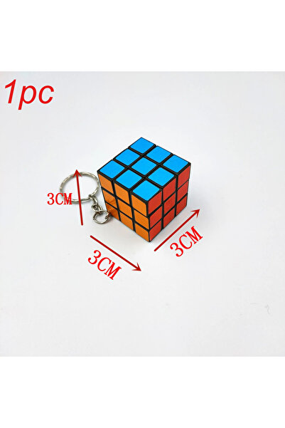 Choice 1pc Creative Mini Magic Cube 3x3cm Keychain Funny Hyperbole Puzzle Mag...