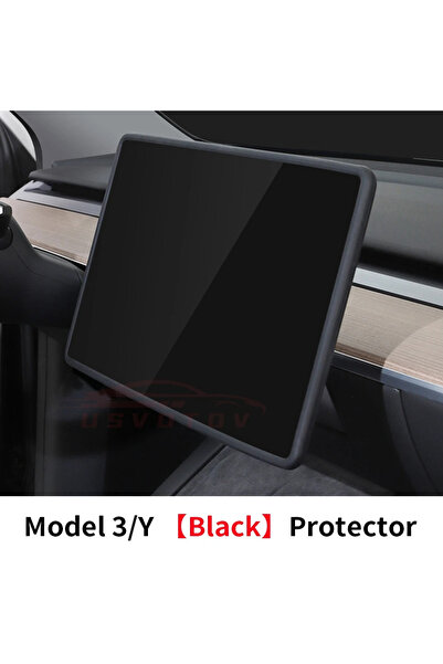 choice2 Black For Tesla Model 3 Y Highland Screen Protector Silicone Frame Di...